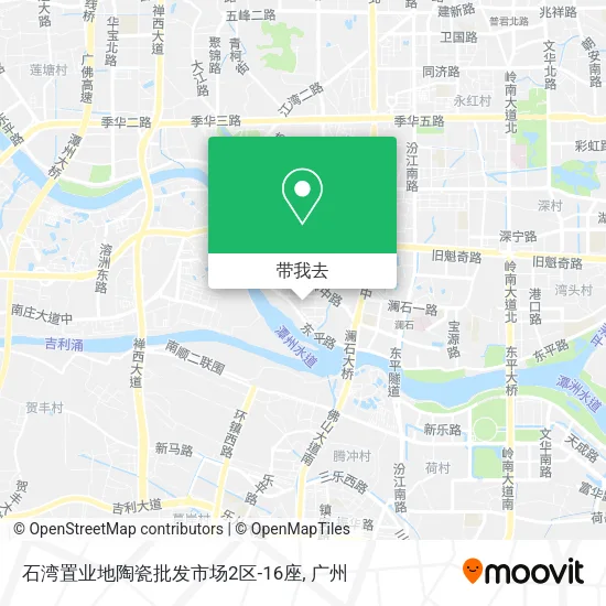 石湾置业地陶瓷批发市场2区-16座地图