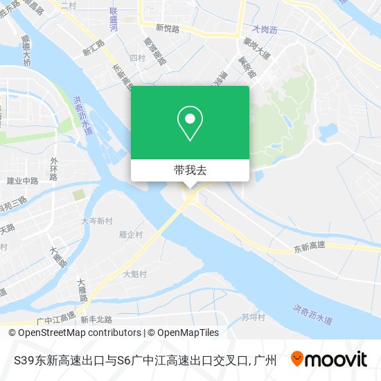 S39东新高速出口与S6广中江高速出口交叉口地图