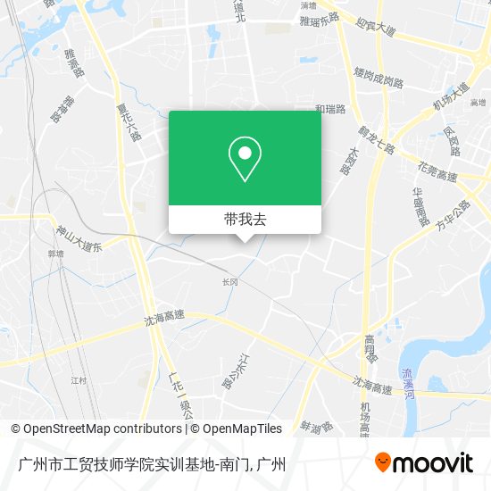 广州市工贸技师学院实训基地-南门地图