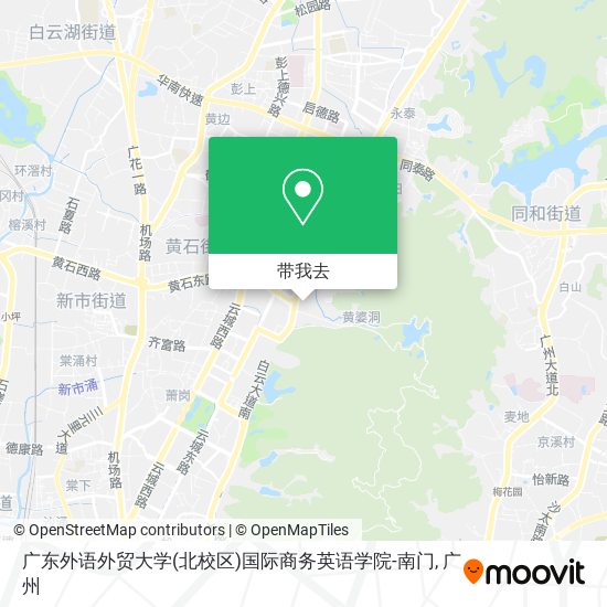 广东外语外贸大学(北校区)国际商务英语学院-南门地图