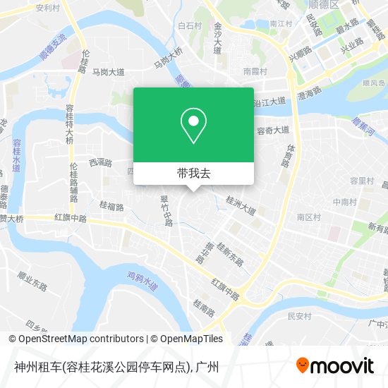 神州租车(容桂花溪公园停车网点)地图