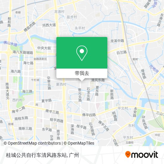 桂城公共自行车清风路东站地图