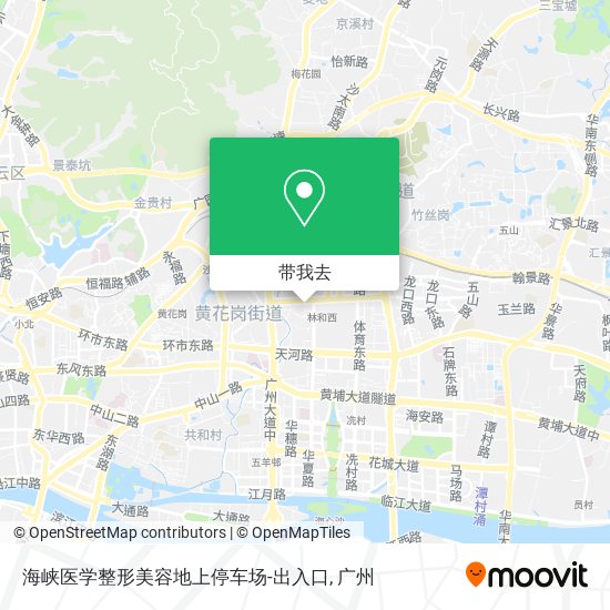 海峡医学整形美容地上停车场-出入口地图