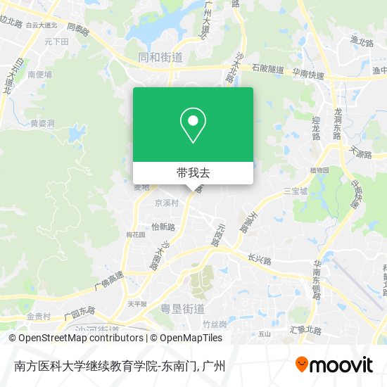 南方医科大学继续教育学院-东南门地图