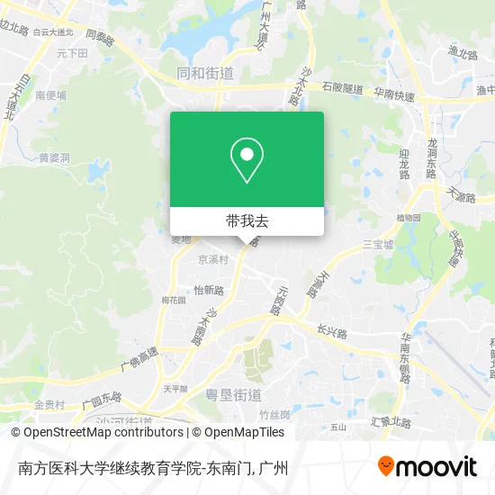 南方医科大学继续教育学院-东南门地图