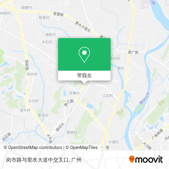 岗市路与里水大道中交叉口地图