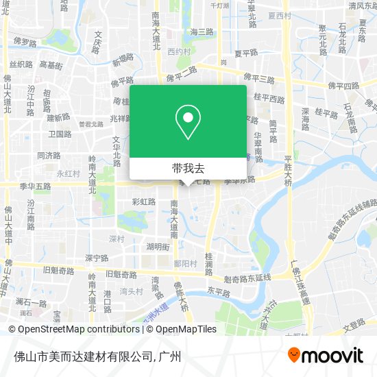 佛山市美而达建材有限公司地图