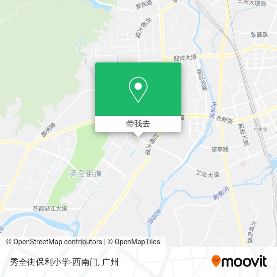 秀全街保利小学-西南门地图