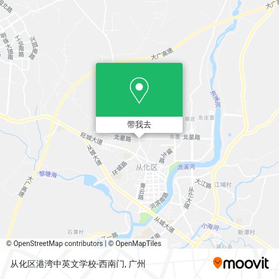 从化区港湾中英文学校-西南门地图