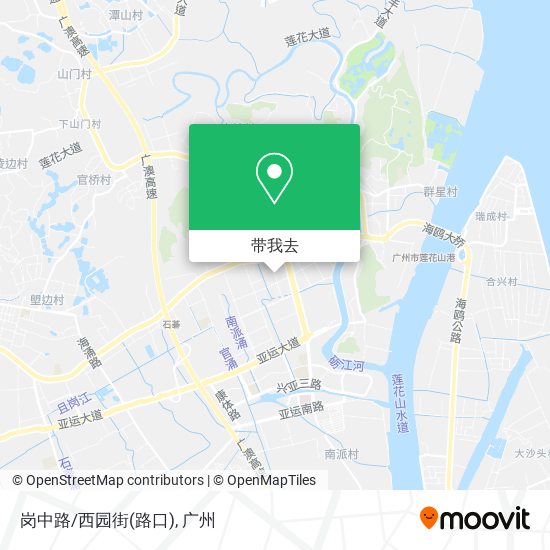 岗中路/西园街(路口)地图