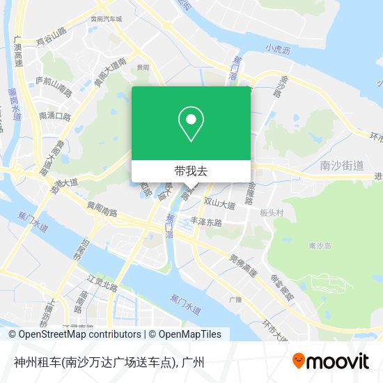 神州租车(南沙万达广场送车点)地图