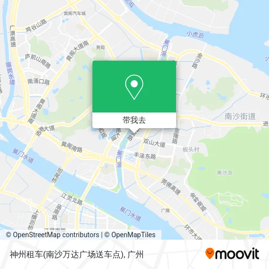 神州租车(南沙万达广场送车点)地图