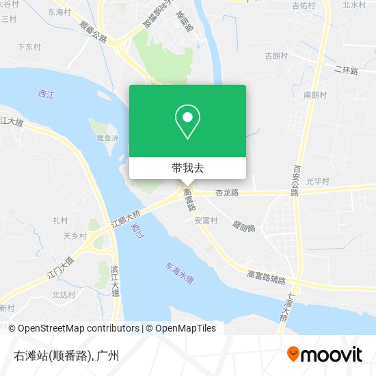 右滩站(顺番路)地图