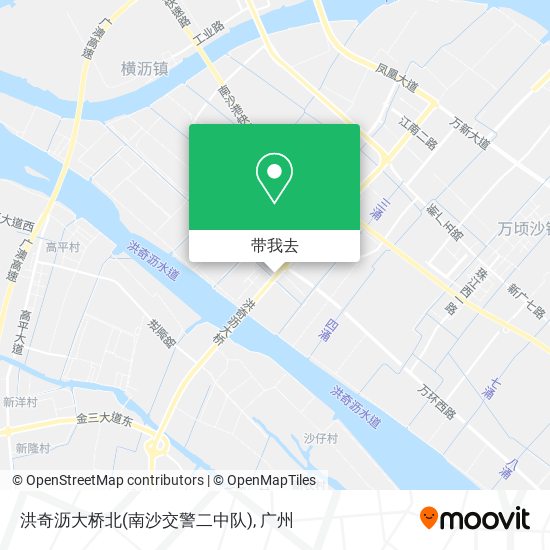 洪奇沥大桥北(南沙交警二中队)地图