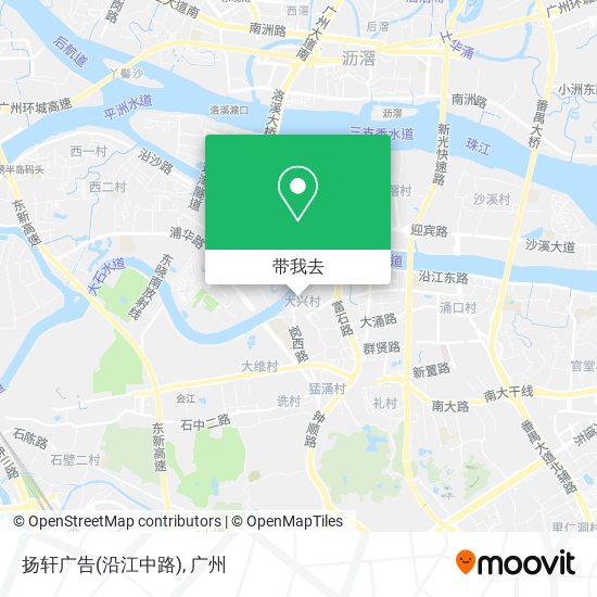 扬轩广告(沿江中路)地图
