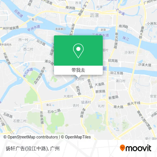 扬轩广告(沿江中路)地图