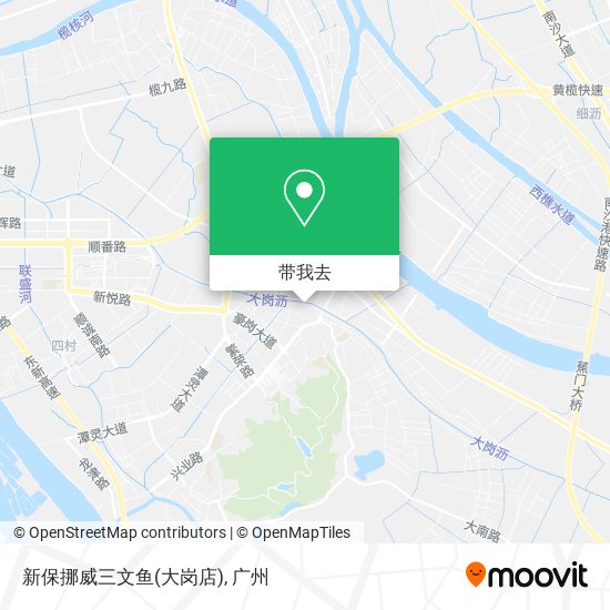 新保挪威三文鱼(大岗店)地图