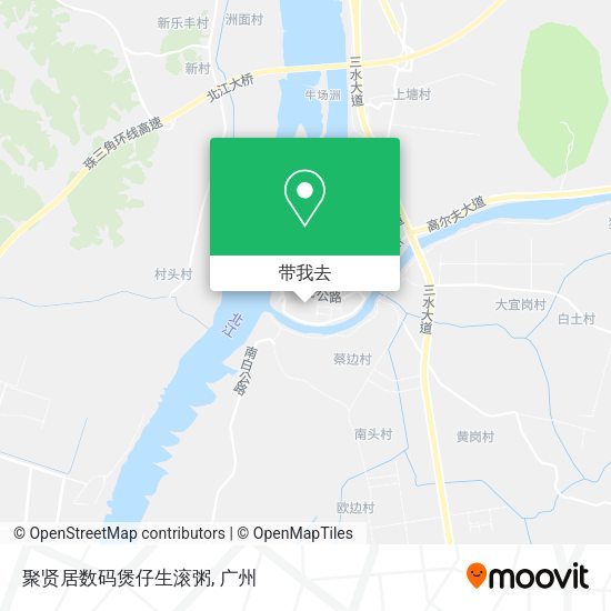 聚贤居数码煲仔生滚粥地图