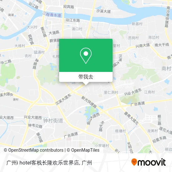 广州i hotel客栈长隆欢乐世界店地图