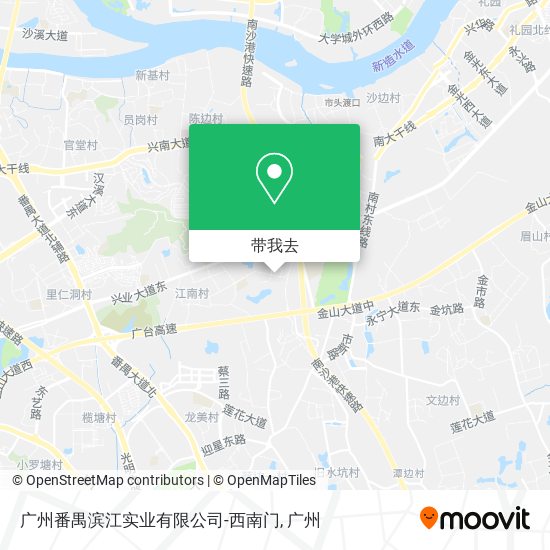 广州番禺滨江实业有限公司-西南门地图
