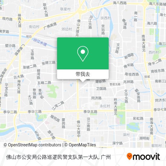 佛山市公安局公路巡逻民警支队第一大队地图