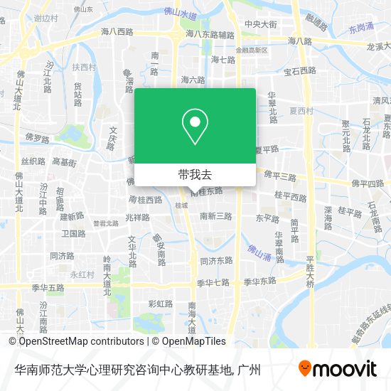 华南师范大学心理研究咨询中心教研基地地图