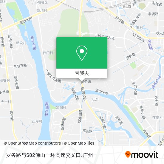 罗务路与S82佛山一环高速交叉口地图