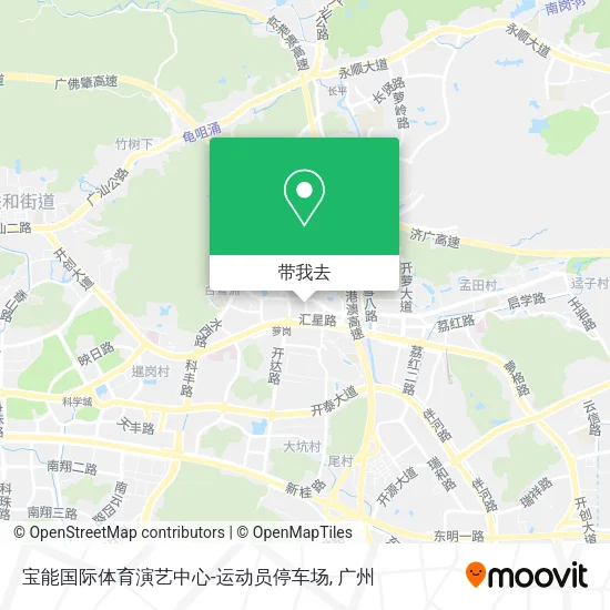 宝能国际体育演艺中心-运动员停车场地图