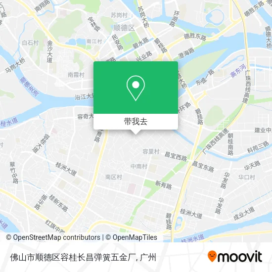 佛山市顺德区容桂长昌弹簧五金厂地图