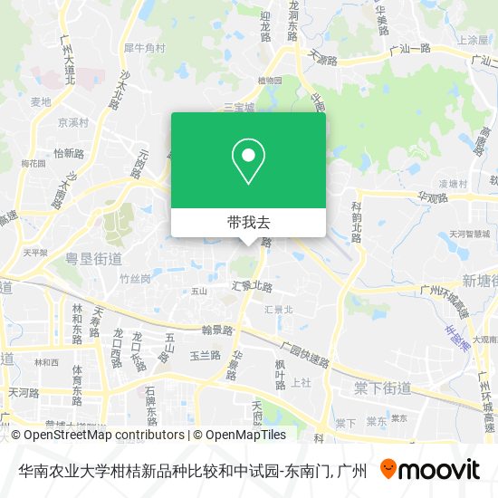 华南农业大学柑桔新品种比较和中试园-东南门地图