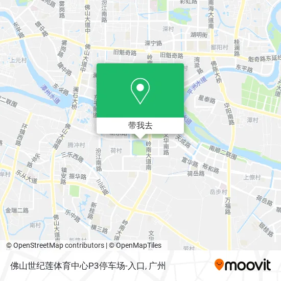佛山世纪莲体育中心P3停车场-入口地图
