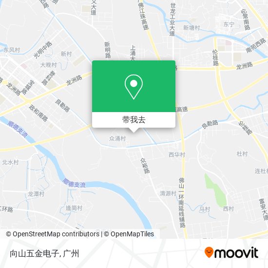 向山五金电子地图