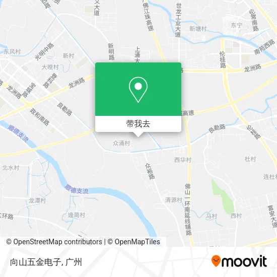 向山五金电子地图