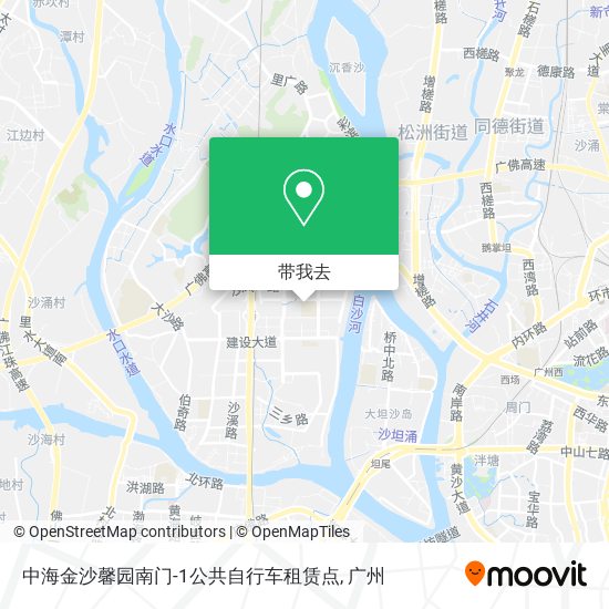 中海金沙馨园南门-1公共自行车租赁点地图