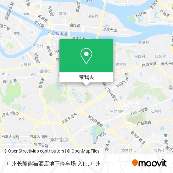 广州长隆熊猫酒店地下停车场-入口地图