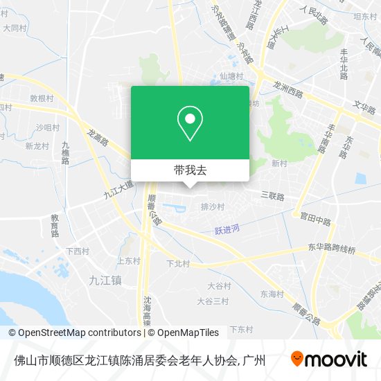 佛山市顺德区龙江镇陈涌居委会老年人协会地图