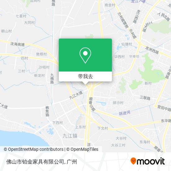 佛山市铂金家具有限公司地图