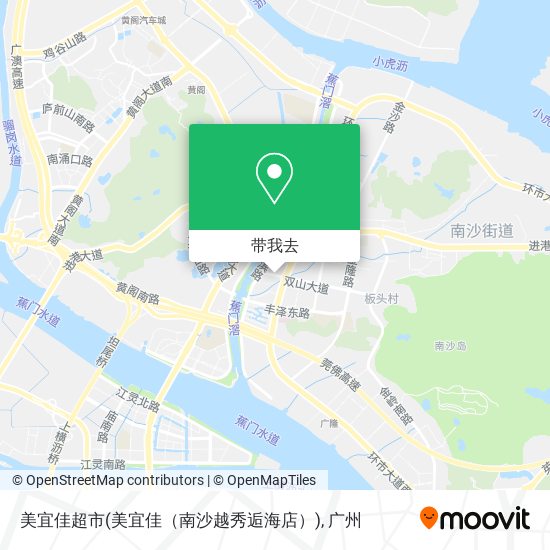 美宜佳超市(美宜佳（南沙越秀逅海店）)地图