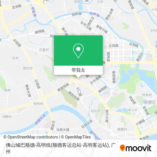 佛山城巴顺德-高明线(顺德客运总站-高明客运站)地图
