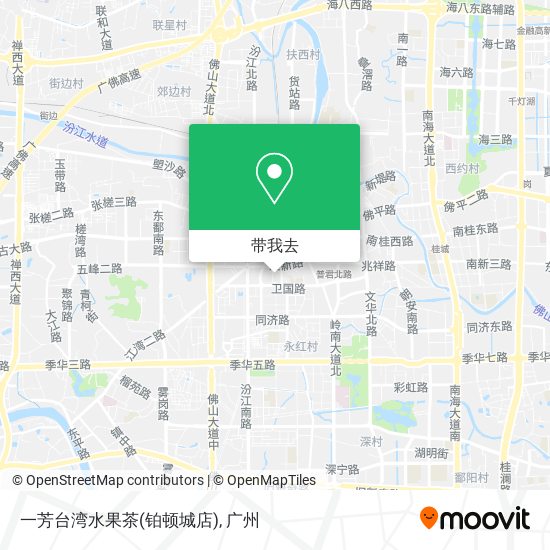 一芳台湾水果茶(铂顿城店)地图