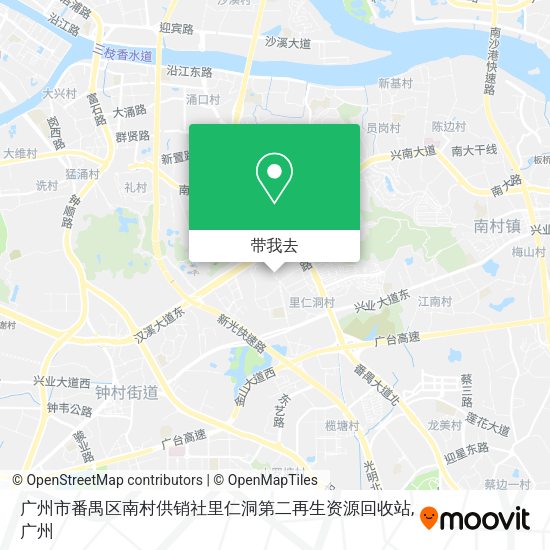 广州市番禺区南村供销社里仁洞第二再生资源回收站地图