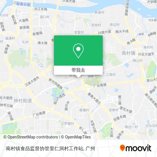 南村镇食品监督协管里仁洞村工作站地图