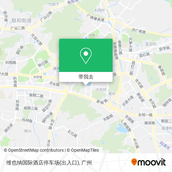 维也纳国际酒店停车场(出入口)地图