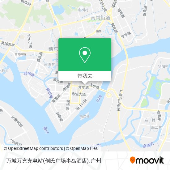 万城万充充电站(创氏广场半岛酒店)地图
