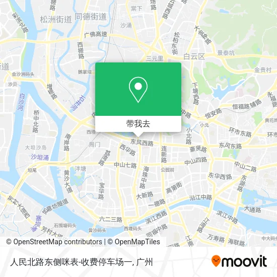 人民北路东侧咪表-收费停车场一地图