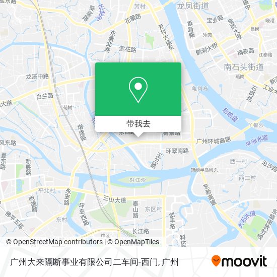 广州大来隔断事业有限公司二车间-西门地图