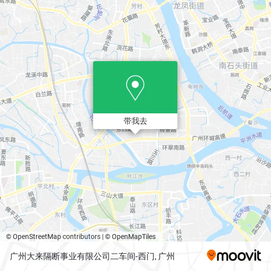 广州大来隔断事业有限公司二车间-西门地图