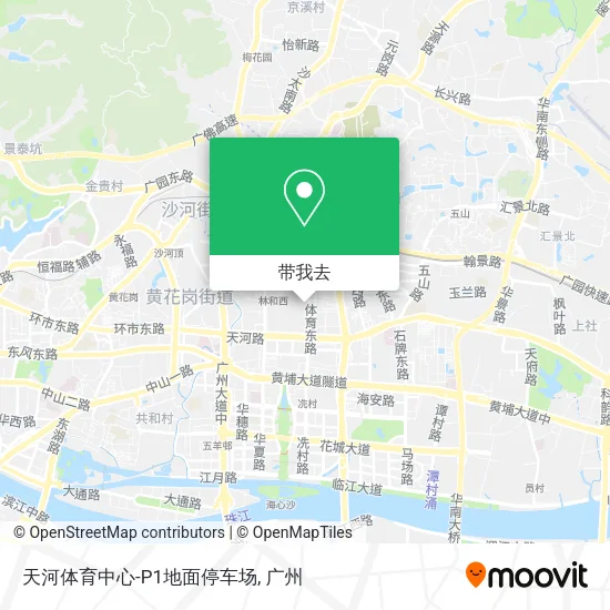 天河体育中心-P1地面停车场地图