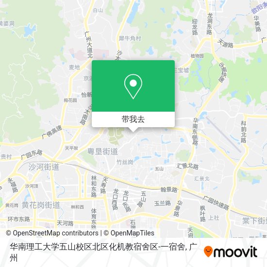 华南理工大学五山校区北区化机教宿舍区-一宿舍地图
