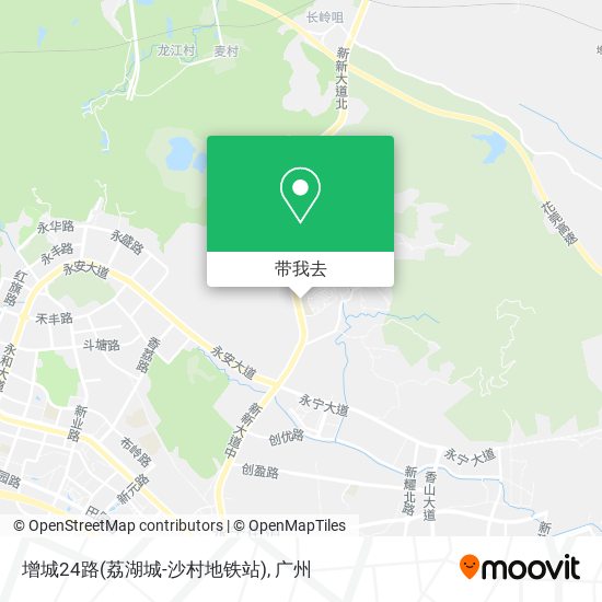 增城24路(荔湖城-沙村地铁站)地图